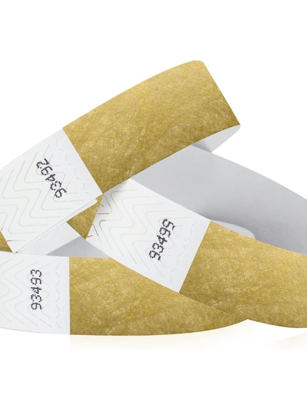 500 Tyvek Deep Metallic Gold Wristbands for Events
